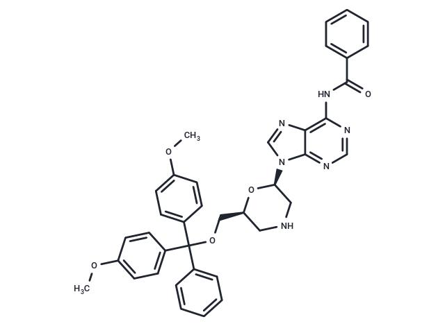 化合物 N6-Benzoyl-7’-O-(4,4’-dimethoxytrityloxy)morpholino adenine,N6-Benzoyl-7'-O-DMT-morpholino adenine