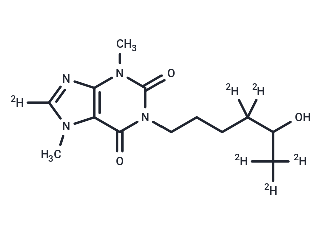 羥基己酮可可堿-d6（rac-利索茶堿-d6）,Hydroxy Pentoxifylline-d6