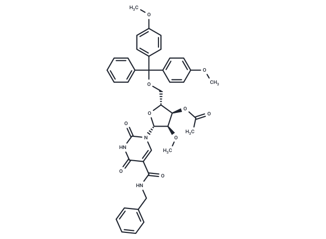 化合物 5-Benzylaminocarbony-3’-O-Ac-2’-O-Me-5’-O-DMT-uridine,5-Benzylaminocarbony-3’-O-Ac-2’-O-Me-5’-O-DMT-uridine