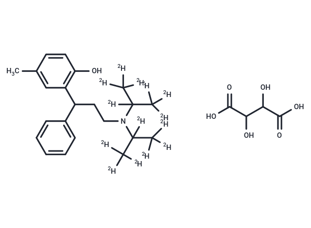 外消旋-托特羅定-d14 酒石酸鹽,rac-Tolterodine-d14 Tartrate