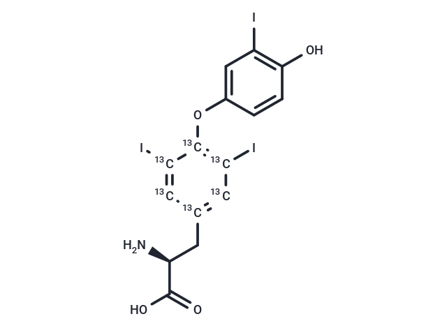 3,3′,5-三碘甲腺原氨酸-(酪氨酸苯基-13C6)  free base（T3),3,3',5-Triiodothyronine-(tyrosine ring-13C6)