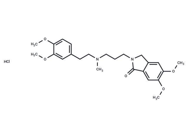 化合物 Falipamil hydrochloride,Falipamil hydrochloride