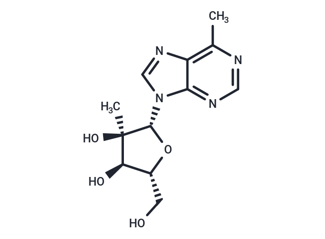 化合物 6-Methyl-9-(2-C-Methyl-beta-D-ribofuranosyl) purine,6-Methyl-9-(2-C-Methyl-beta-D-ribofuranosyl) purine