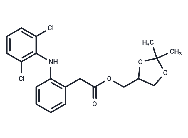 化合物 (2,2-Dimethyl-1,3-dioxolan-4-yl)methyl 2-(2-((2,6-dichlorophenyl)amino)phenyl)acetate,(2,2-Dimethyl-1,3-dioxolan-4-yl)methyl 2-(2-((2,6-dichlorophenyl)amino)phenyl)acetate