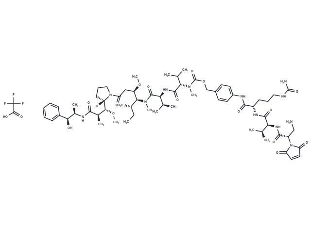 化合物 mDPR-Val-Cit-PAB-MMAE TFA,mDPR-Val-Cit-PAB-MMAE TFA