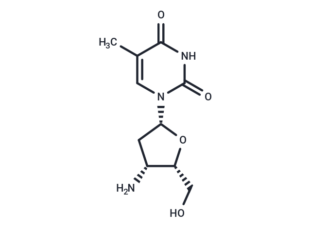 化合物 1-(3-beta-Amino-2,3-dideoxy-beta-D-threopenta-furanosyl)thymine,1-(3-beta-Amino-2,3-dideoxy-beta-D-threopenta-furanosyl)thymine