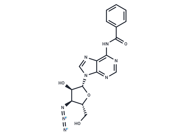 化合物 3’-Azido-N6-benzoyl-3’-deoxyadenosine,3’-Azido-N6-benzoyl-3’-deoxyadenosine