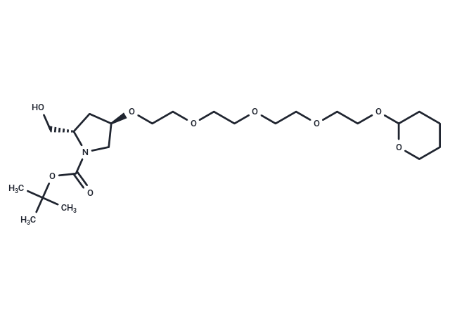 化合物 THP-PEG4-Pyrrolidine(N-Boc)-CH2OH,THP-PEG4-Pyrrolidine(N-Boc)-CH2OH