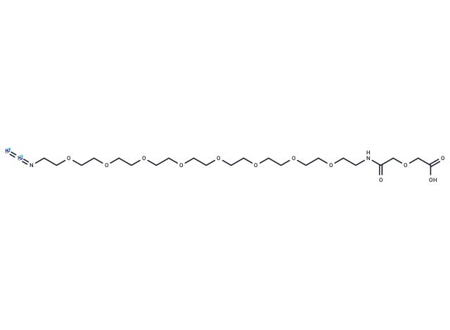 化合物 2-((Azido-PEG8-carbamoyl)methoxy)acetic acid,2-((Azido-PEG8-carbamoyl)methoxy)acetic acid