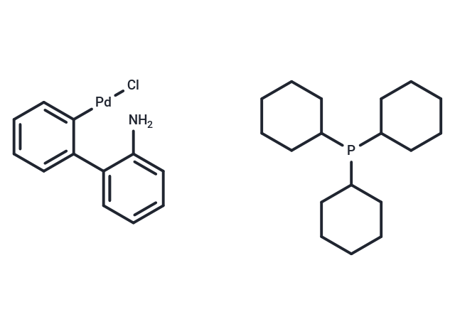 化合物 Chloro[(tricyclohexylphosphine)-2-(2'-aminobiphenyl)]palladium(II),Chloro[(tricyclohexylphosphine)-2-(2'-aminobiphenyl)]palladium(II)