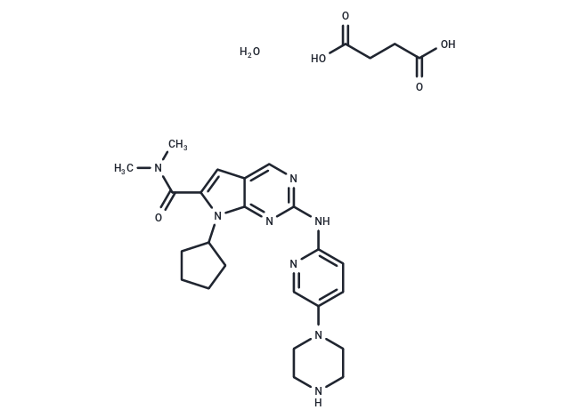 化合物 Ribociclib succinate hydrate,Ribociclib succinate hydrate