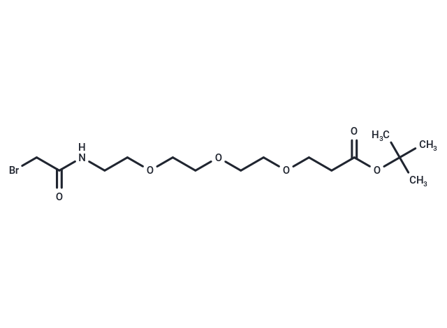 化合物 Bromoacetamido-PEG3-C2-Boc,Bromoacetamido-PEG3-C2-Boc