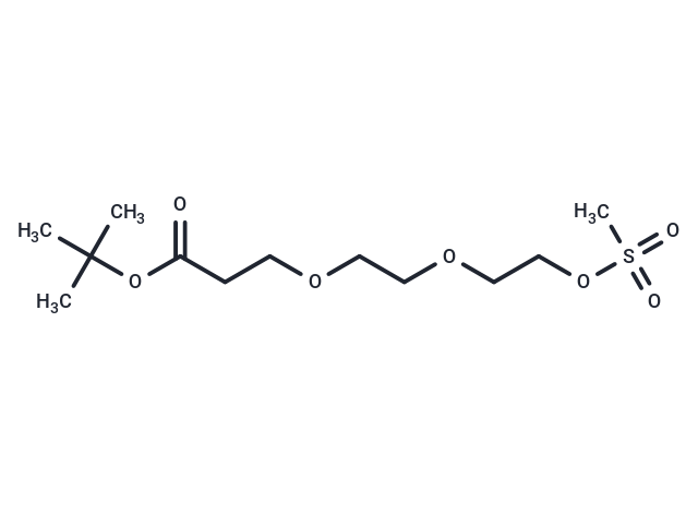 化合物 Ms-PEG2-C2-Boc,Ms-PEG2-C2-Boc