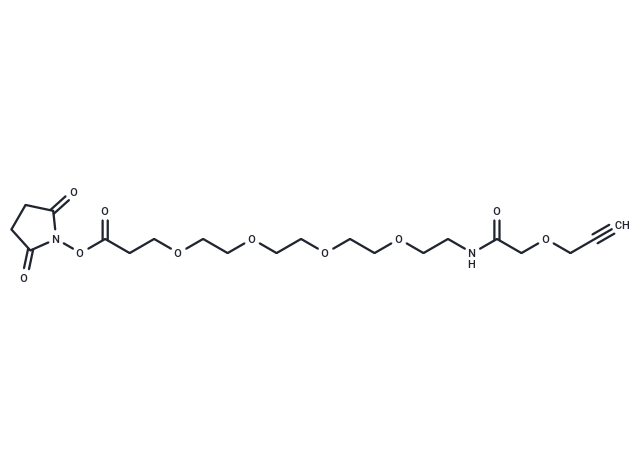 化合物 Propargyl-O-C1-amido-PEG4-C2-NHS ester,Propargyl-O-C1-amido-PEG4-C2-NHS ester