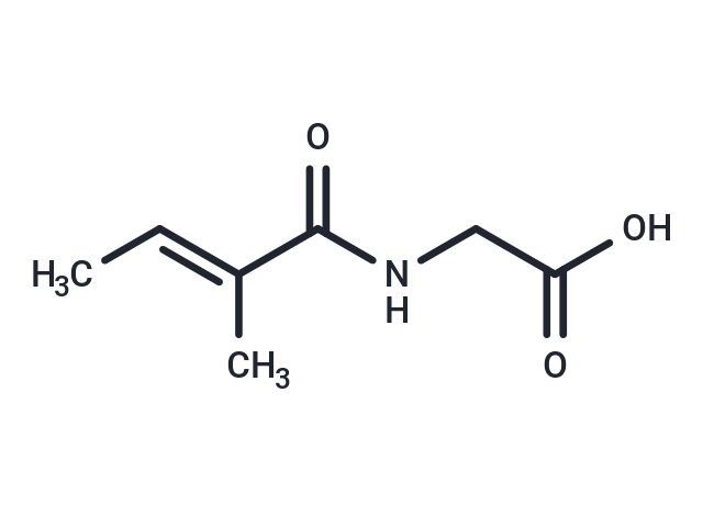 化合物 (E)-2-(2-Methylbut-2-enamido)acetic acid,(E)-2-(2-Methylbut-2-enamido)acetic acid