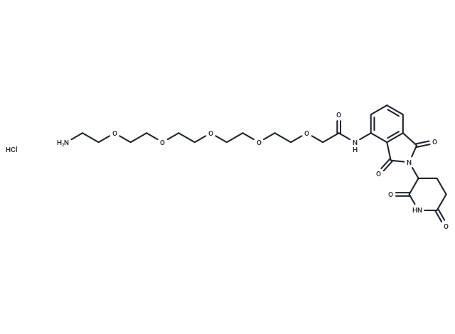 Pomalidomide-amino-PEG5-NH2 hydrochloride,Pomalidomide-amino-PEG5-NH2 hydrochloride