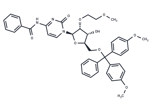 化合物 N4-Benzoyl-5’-O-(4,4’-dimethoxytrityl)-2’-O-(2-methoxyethyl)cytidine,N4-Benzoyl-5’-O-(4,4’-dimethoxytrityl)-2’-O-(2-methoxyethyl)cytidine