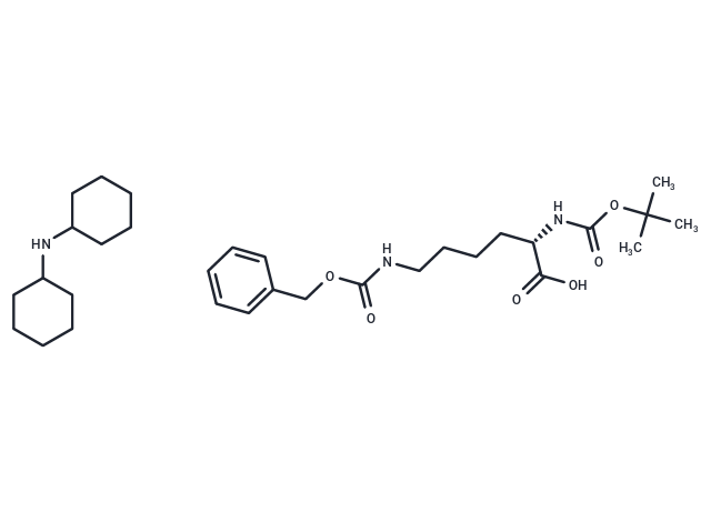 化合物 Dicyclohexylamine (S)-6-(((benzyloxy)carbonyl)amino)-2-((tert-butoxycarbonyl)amino)hexanoate,Dicyclohexylamine (S)-6-(((benzyloxy)carbonyl)amino)-2-((tert-butoxycarbonyl)amino)hexanoate