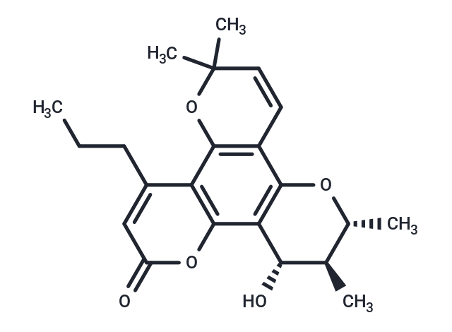 化合物 Calanolide A,Calanolide A