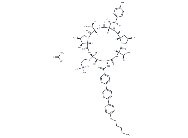 化合物 Rezafungin acetate,Rezafungin acetate