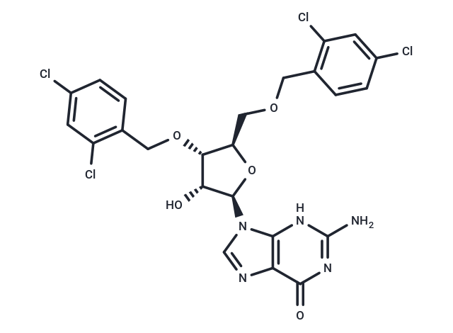 化合物 3,5-Bis-O-(2,4-dichlorobenzyl)guanosine,3,5-Bis-O-(2,4-dichlorobenzyl)guanosine