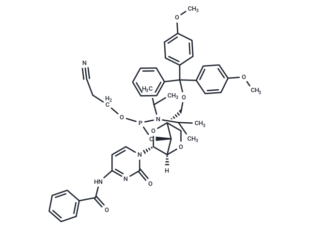 化合物 N4-Benzoyl-5’-O-(4,4’-dimethoxy trityl)-2’-O,4’-C-methylene-cytidine 3’-O-[(2-cyanoethyl) ? (N,N-diisopropyl)]-phosphorramidite,DMTr-LNA-C(Bz)-3-CED-phosphoramidite