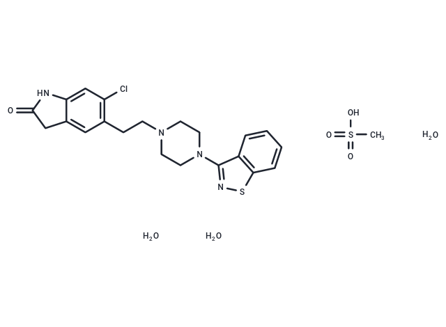 化合物 Ziprasidone mesylate trihydrate,Ziprasidone mesylate trihydrate