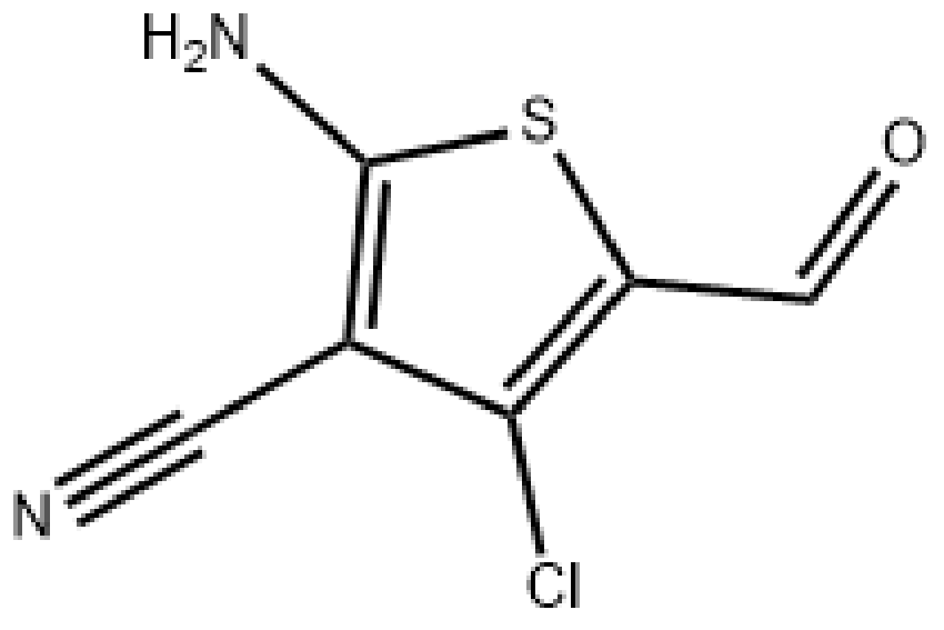 2-氨基-4-氯-3-氰基-5-甲酰基噻吩,2-AMINO-3-CYANO-4-CHLORO-5-FORMYLTHIOPHENE