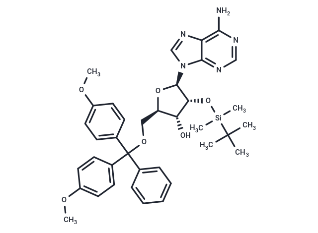 化合物 5’-O-(4,4’-Dimethoxytrityl)-2’-O-t-butyldimethylsilyl adenosine,5’-O-(4,4’-Dimethoxytrityl)-2’-O-t-butyldimethylsilyl adenosine