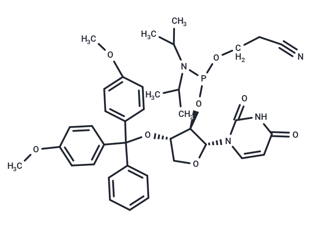 化合物 1-{2’-O-[(2-Cyanoethoxy)(diisopropyl ? amino)phosphino]-3’-O-[(4,4’-dimethoxytriphenyl)methyl]-?-L-threofuranosyl} ? uracil,DMTr-TNA-U-amidite