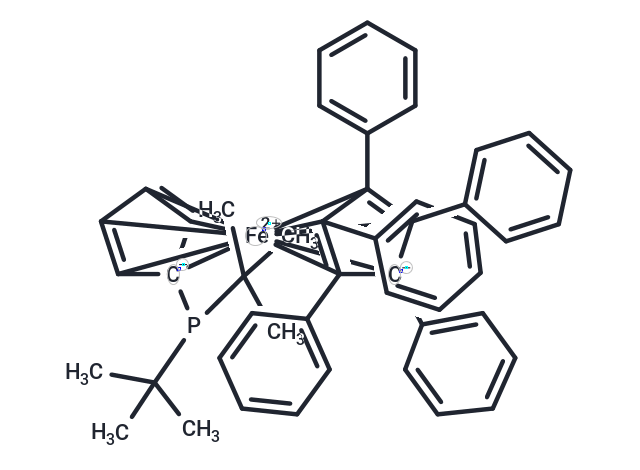 化合物 1,2,3,4,5-Pentaphenyl-1'-(di-tert-butylphosphino)ferrocene,1,2,3,4,5-Pentaphenyl-1'-(di-tert-butylphosphino)ferrocene