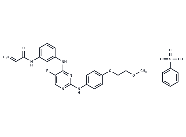 化合物 Spebrutinib besylate,Spebrutinib besylate