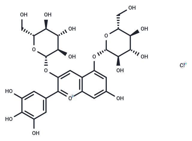 化合物 Delphinidin-3,5-O-diglucoside chloride,Delphinidin-3,5-O-diglucoside chloride