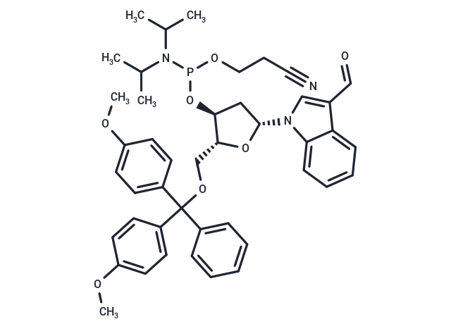 化合物 5’-O-(4,4’-Dimethoxytrityl)-2’-deoxy-3-formylindole-ribofuranosyl-3’-[(2-cyano ? ethyl)-(N,N-diisopropyl)]-phosphoramidite,5-Formylindole-CE phosphoramidite