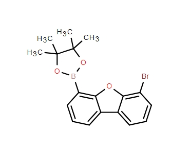 4-Bromo-6-(4,4,5,5-tetramethyl-1,3,2-dioxaborolan-2-yl)dibenzofuran,4-Bromo-6-(4,4,5,5-tetramethyl-1,3,2-dioxaborolan-2-yl)dibenzofuran