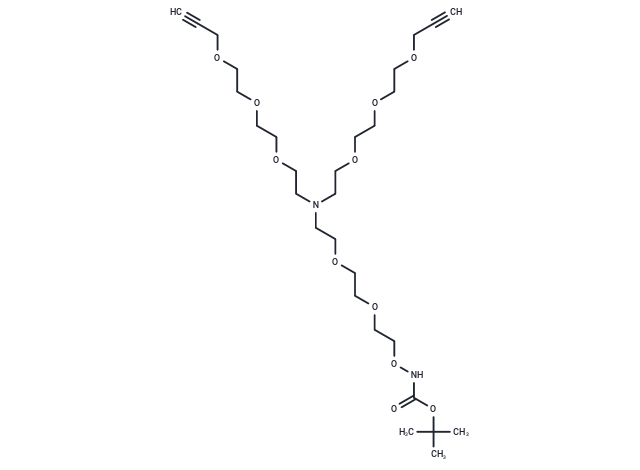 化合物 N-(t-Boc-Aminooxy-PEG2)-N-bis(PEG3-propargyl),N-(t-Boc-Aminooxy-PEG2)-N-bis(PEG3-propargyl)