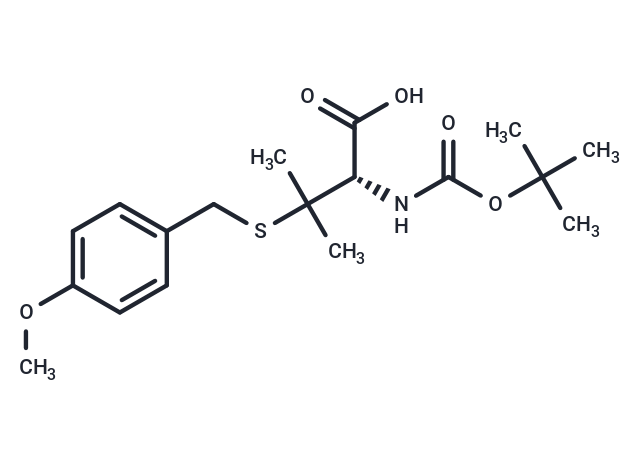 化合物 (S)-2-((tert-Butoxycarbonyl)amino)-3-((4-methoxybenzyl)thio)-3-methylbutanoic acid,(S)-2-((tert-Butoxycarbonyl)amino)-3-((4-methoxybenzyl)thio)-3-methylbutanoic acid