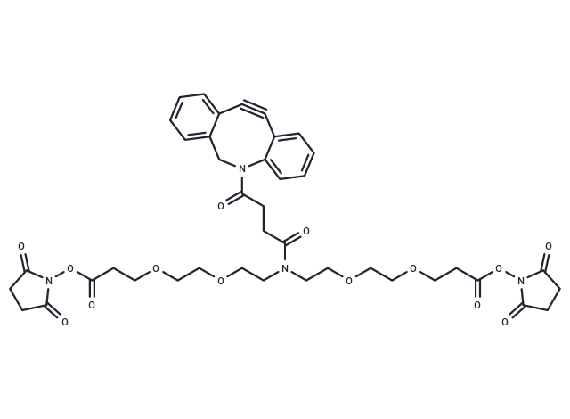 化合物 N-DBCO-N-bis(PEG2-C2-NHS ester),N-DBCO-N-bis(PEG2-C2-NHS ester)