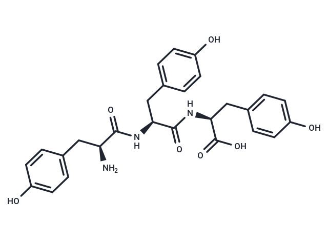 化合物 (S)-2-((S)-2-((S)-2-Amino-3-(4-hydroxyphenyl)propanamido)-3-(4-hydroxyphenyl)propanamido)-3-(4-hydroxyphenyl)propanoic acid,(S)-2-((S)-2-((S)-2-Amino-3-(4-hydroxyphenyl)propanamido)-3-(4-hydroxyphenyl)propanamido)-3-(4-hydroxyphenyl)propanoic acid