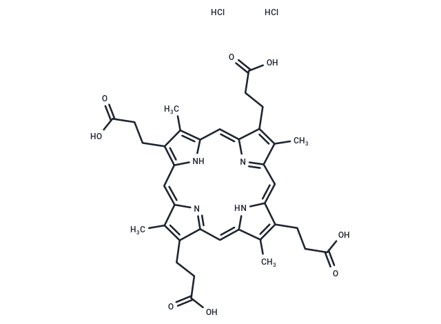 化合物 Coproporphyrin I dihydrochloride,Coproporphyrin I dihydrochloride