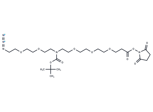 化合物 N-(Azido-PEG2)-N-Boc-PEG3-NHS ester,N-(Azido-PEG2)-N-Boc-PEG3-NHS ester