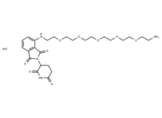 化合物 Pomalidomide 4'-PEG5-amine,Pomalidomide 4'-PEG5-amine