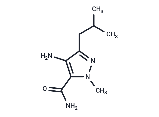 化合物 4-Amino-1-methyl-3-(2-methylpropyl)-1H-pyrazole-5-carboxamide,4-Amino-1-methyl-3-(2-methylpropyl)-1H-pyrazole-5-carboxamide