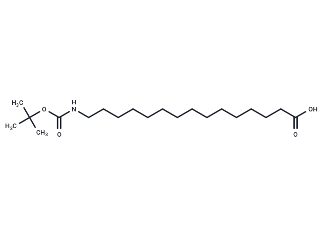 化合物 N-Boc-15-aminopentadecanoic acid,N-Boc-15-aminopentadecanoic acid