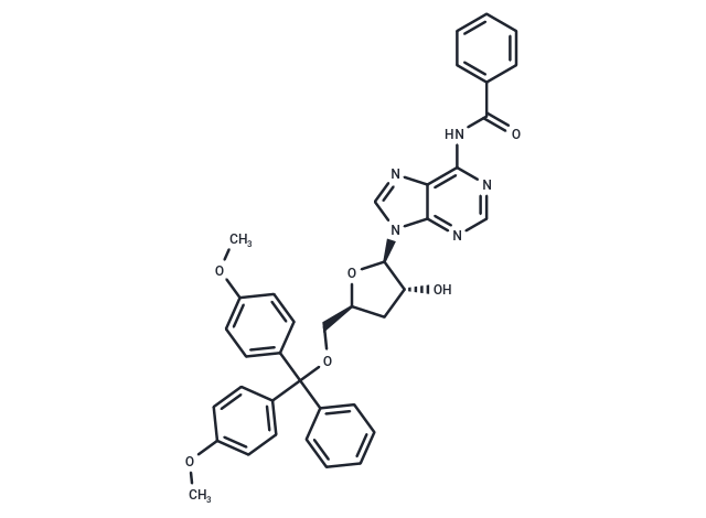 化合物 N6-Benzoyl-5’-O-(4,4-dimethoxytrityl)-3’-deoxy ?adenosine,N6-Benzoyl-5’-O-(4,4-dimethoxytrityl)-3’-deoxy ?adenosine