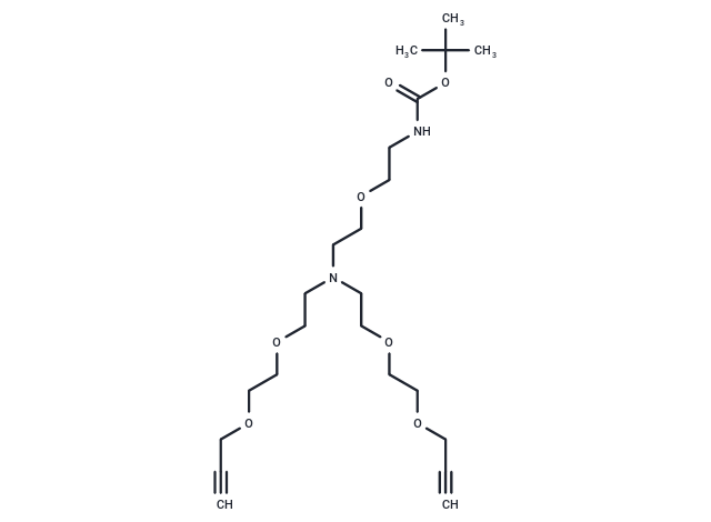 化合物 N-(Boc-PEG1)-N-bis(PEG2-propargyl),N-(Boc-PEG1)-N-bis(PEG2-propargyl)