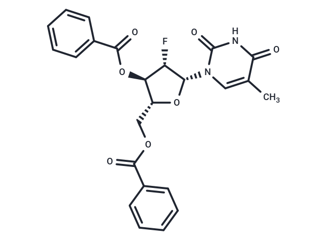 化合物 3’,5’-Di-O-benzoyl-2’-deoxy-2’-fluoro-5-methyl-beta-D-arabinouridine,3’,5’-Di-O-benzoyl-2’-deoxy-2’-fluoro-5-methyl-beta-D-arabinouridine