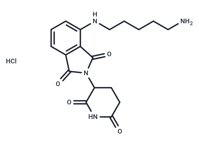 Pomalidomide 4'-alkylC5-amine,Thalidomide-NH-C5-NH2 hydrochloride