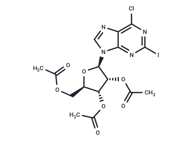 化合物 6-Chloro-2-iodo-9-(2,3,5-tri-O-acetyl)-beta-D-ribofuranosyl-9H-purine,6-Chloro-2-iodo-9-(2,3,5-tri-O-acetyl)-beta-D-ribofuranosyl-9H-purine