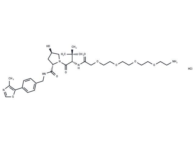 化合物 (S,R,S)-AHPC-PEG4-NH2 hydrochloride,(S,R,S)-AHPC-PEG4-NH2 hydrochloride